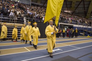 Golden Graduates Leading the Commencement Procession in the Skydome. Photo courtesy of David Slipher, Alumni Relations.