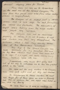 Journal Entry, August 24, 1936. Entering Grand Canyon National Park.