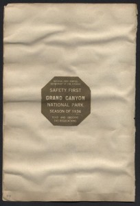 Grand Canyon National Park Pass, 1936