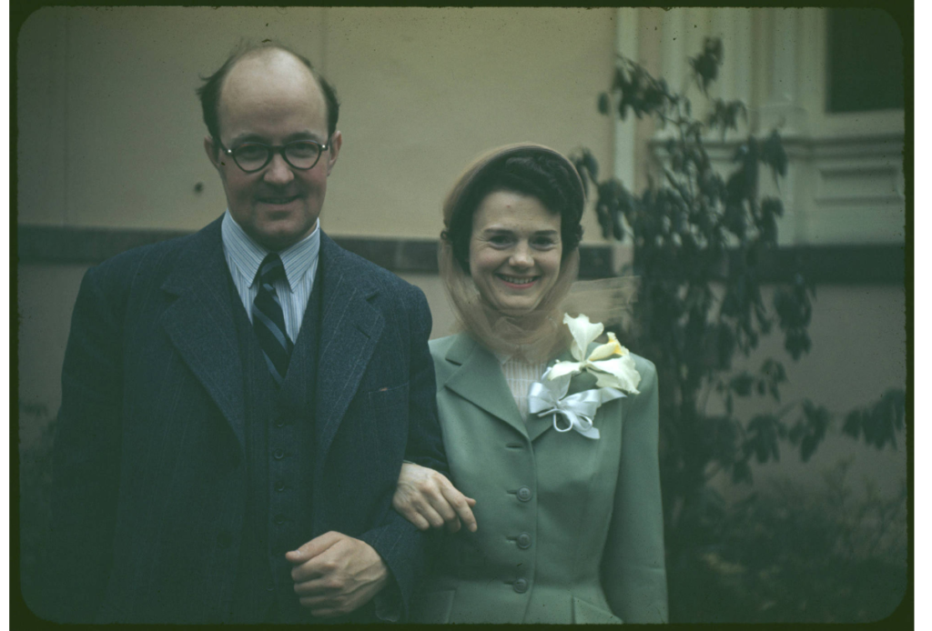K. Alexander Brownlee and Dorothy Hamre at their wedding in 1949, New Jersey.