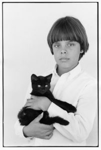 Tyler Bennett with Kitten, ca. 1983