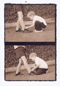 Charlie Bennett Tying Shoes, 2001
