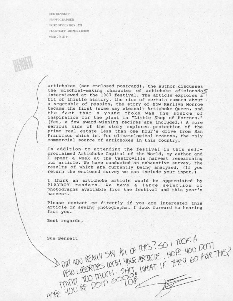 Playboy Magazine Letter Pg. 2, Oct. 1987