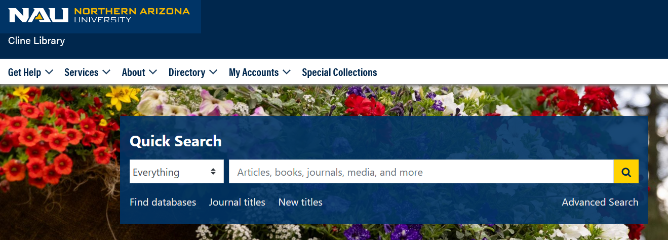 Go to Cline Library home page