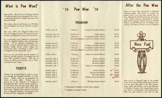 Image of All-Indian Pow wow information brochure, 1976.