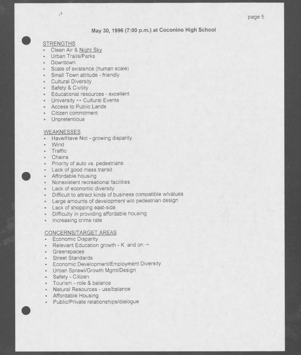 Notes (raw input) from Flagstaff 2020 community meetings held in May and June 1996 (page 3)